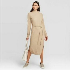 A New Day Long Sleeve Midi Sweater Dress